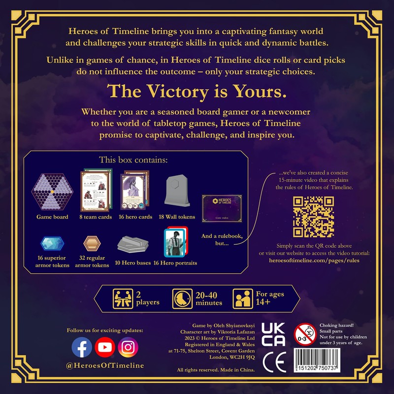 Heroes of Timeline - Fantasy Strategy Combat Board Game, Asymmetric