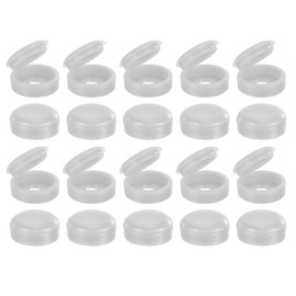 sourcing map 100Pcs Screw Caps, 6mm/0.24" ID Screw Snap Covers Washer Flip, PVC Hinged Screw Cover Caps for Covering Screw Heads(Light Grey)