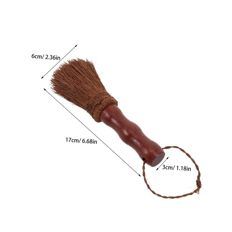 FRCOLOR Tea Tray Cleaning Brush Soft Bristles Wooden Handle Multi