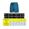 Ougelebo Swimming Trunks with Zip Pocket Men's Quick-Drying, peacock blue,