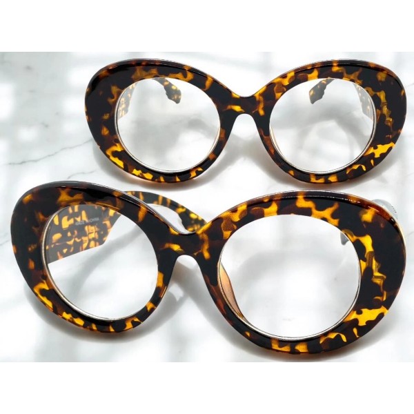 SPEXX Eyewear EXAGGERATED Vintage Retro Clear Lens EYE GLASSES Large