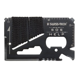 SWISS+TECH ST33329 17-in-1 Wallet Multi-Tool with Screwdrivers, Wrenches, Rope Cutter, Knives (Single Pack)