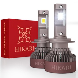 HIKARI WINGS H7 Fog light, 40000LM Pure White 6000K LED Bulbs, Plug & Play IP68 Waterproof Pack of 2