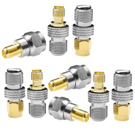 Fanbalunke F-Type & SMA Coax Adapter Set (9pcs) - F-Type to SMA Male/Female and Back