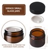 Ytuaebni 50ml Glass Jars With Lids, 50 Pcs Amber Containers