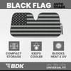 BDK Sun Shade Black Flag Front Window Windshield Sunshade Cover