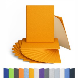 Amantech 12 Pack Acoustic Panels Self Adhesive Sound Proof Foam, High Density Sound Acoustic Panel, 16X12X0.4 Inch 4:3 Rectangle Panels in Home, Office, Reccording Room, Studio,and more(Orange)