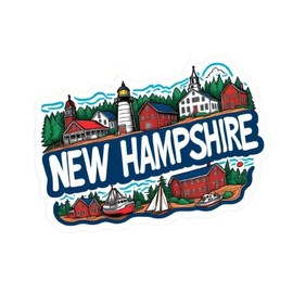 US States New Hampshire Sticker American States Vinyl Decal for Wall, Laptop, Truck, car Bumper Sticker 5 inches …