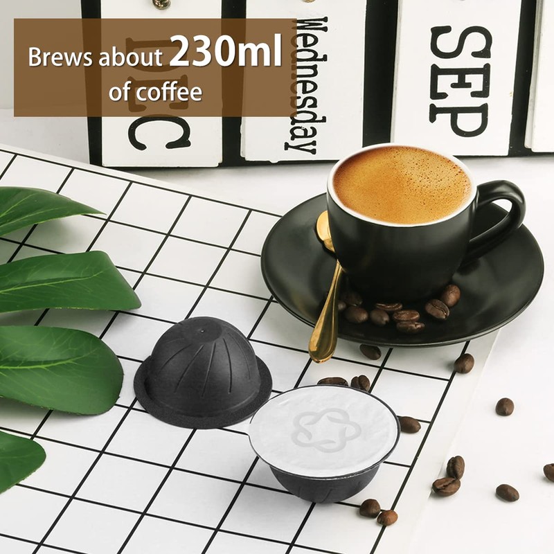 5Pcs Refillable Coffee Capsule 230ml Reusable Coffee Pods BPA-Free Reusable