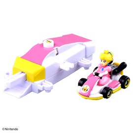 Takara Tomy Tomica Drift Tomica Mario Kart Drift Starter Set Peach & Standard Cart Mini Car Toy for Ages 3 and Up