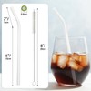 12 Pcs Reusable Glass Straws 8"x 8 mm Bent Glass