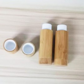OHPHCALL Reusable Lipstick Tube Bamboo Container Natural Lip Plumper Tubes 15oz Round
