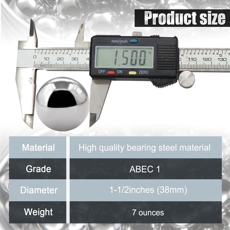 5pcs 1.5''inch Chrome Steel Bearing Balls 38mm Steel Balls Precision