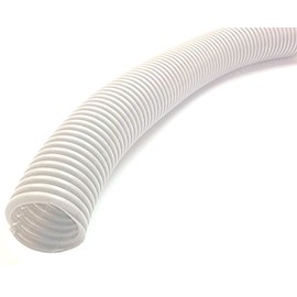 Electriduct Split Wire Loom Tubing Polyethylene Corrugated Flexible Conduit - 3/8" Nominal Size - 50 Feet - White
