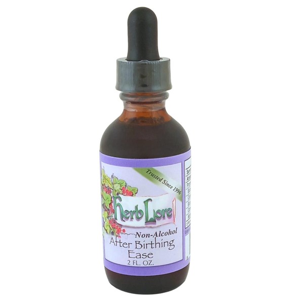 Herb Lore After Birthing Ease Tincture 2 Fl Oz - Non Alcohol Drops - Eases After Birth Contraction & Cramping Discomfort - Herbal Postpartum Care with Cramp Bark, Blue Cohosh & Motherwort