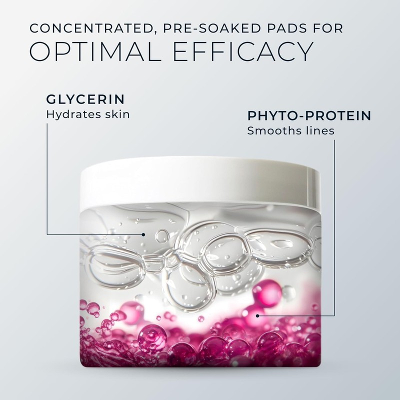 RoC Resurfacing Disks, Hypoallergenic Exfoliating Makeup Remover Pads for Wrinkles