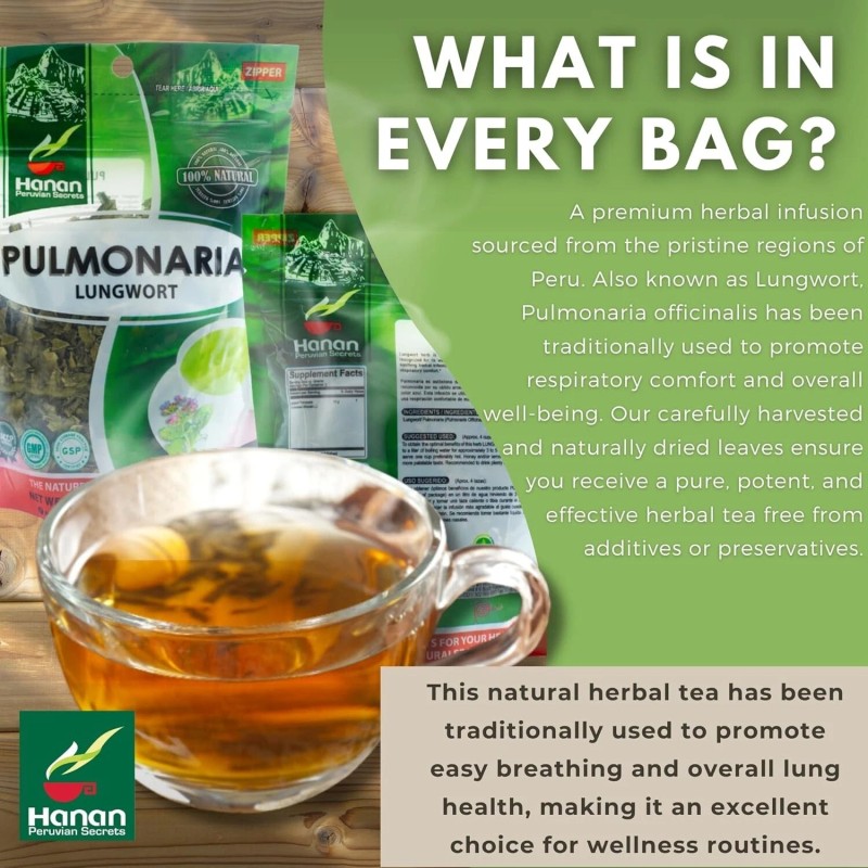 Hanan Te de Pulmonaria 50g - Lungwort Loose Leaf Tea,