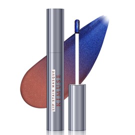 KIMUSE Lip Stain Masque, Lip Stain Peel Off Long-Lasting, Hydrating & Smudge-Proof Lip Color with Highly Pigmentation, Natural Matte Finish Peel Off Lipstains, Vegan Formula