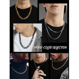 Men's Necklace Chain 4mm 20 inch Figaro Link Chain Neck Chain
