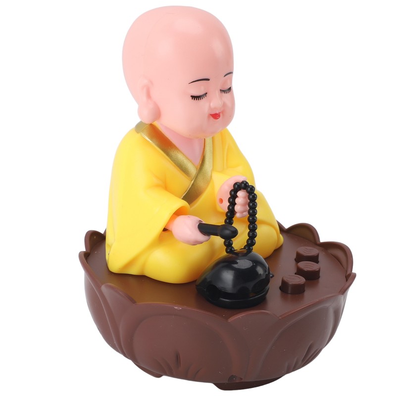 Musical Nodding Monk Figurine Decoration Moving Head Buddha Statue with