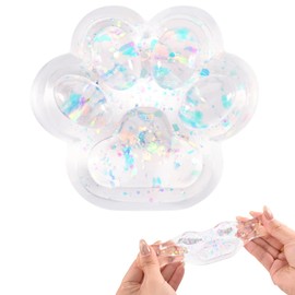 Taba Squishy Paw Cat Paw Toys,Transparent Squishy Cat Paws, Soft Fidget Stress Relief Sensory Toys, Squieeze Squishies Party Birthdays Gifts for Adult Kids, Colorful