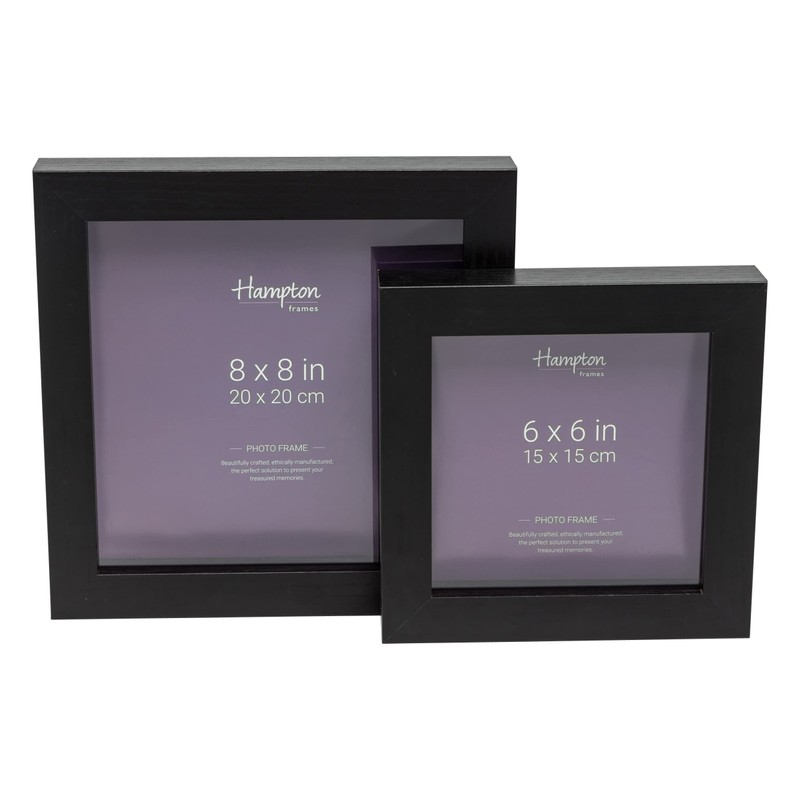 Hampton Frames Photo Frame, Black, 8x8 (20x20cm)