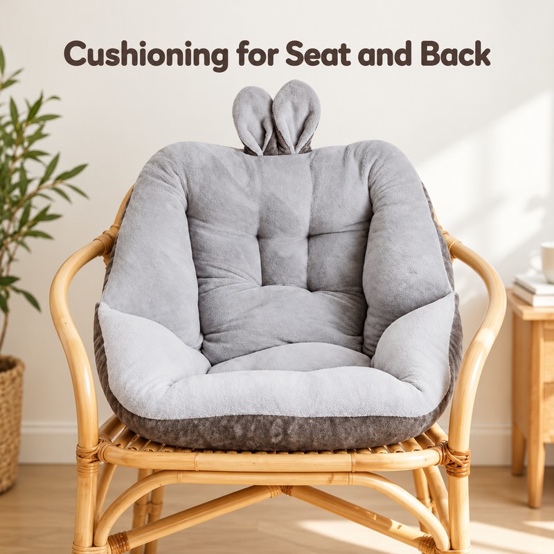 Rabbit Ear Seat and Back Cushion - Polyester Fabric with