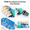 AYWHP PWM Fan Speed Controller, 2 Pin Ports, DC 0-12