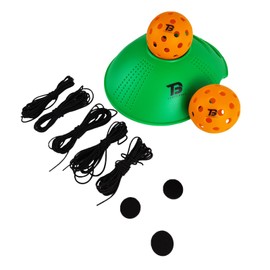 TEBPKBALL Pickleball Trainer,with 2 Pickleball and 5 String,Self Study Pickleball Training Tools for Adults or Kids Beginners，Single Player Pickleball Trainer
