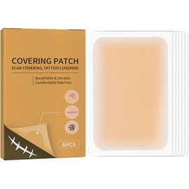 6 Pegatinas Invisibles de Maquillaje - Parches Impermeables Contra Sudor y Agua para Cobertura de Tatuajes, Cicatrices, Marcas de Nacimiento y Puntos Negros
