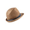 Sterntaler Boys Kids Straw Hat with Grosgrain Ribbon Hat, beige,