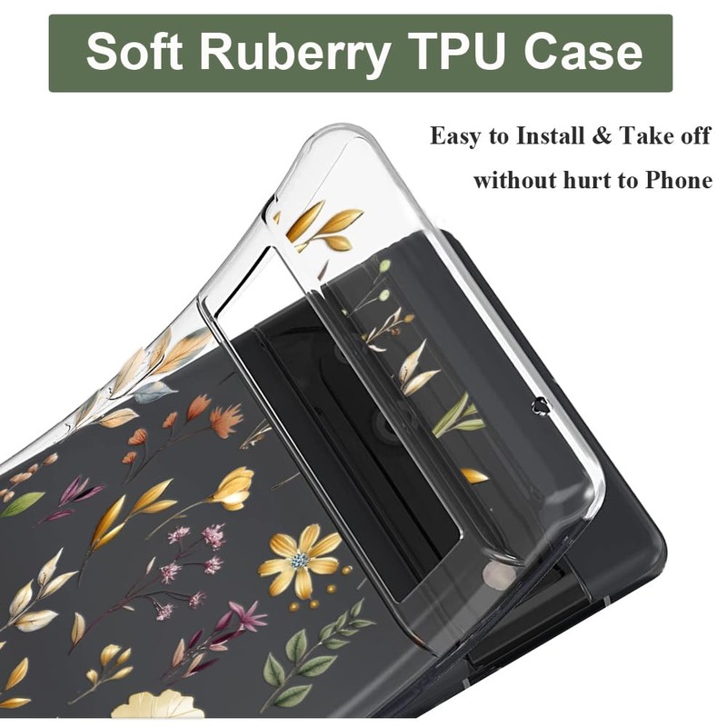 Unov Case Compatible with Pixel 8a Case Clear Transparent Slim