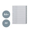 Esselte Leitz 1–10 Plastic dividers, A4, PP, 10 Sheets, Grey