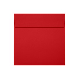 5 x 5 Square Envelopes w/Peel & Press - 80lb. Ruby Red (50 Qty.) | Perfect for Thank You Notes, RSVPs, Greeting Cards, Weddings or Any Announcement | 80lb Text Paper | 8505-18-50