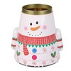 Christmas Candy Iron Box Roly Poly Design Santa Claus Snowman