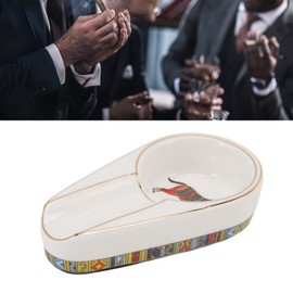 Cenicero para Puros, Ranura Ancha para Humo, Parte Inferior Antideslizante, Cenicero Elegante, Cerámica, Fácil de Limpiar para Fumar (Tipo 1)