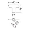 SANEI (Sanei) Common Water Faucet Key Anti-Theft for Side Width