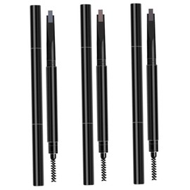 3 barras para cejas 2 en 1, maquillaje natural para cejas con pincel, lápiz de impermeable de doble punta para mujeres, 3 colores ojos, maquillaje, lápiz, lápices ojos p