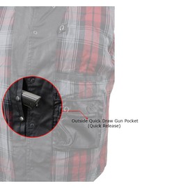 Milwaukee Leather MDM1603 Men’s Black Waxy Coated Snap Front Shirt - X-Large