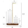 Modern Incense Holder with Glass Ash Catchers, Wooden Base, Glass