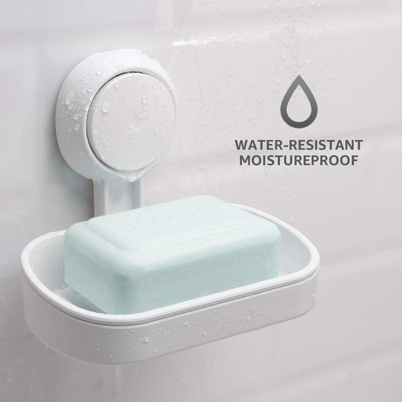 LEVERLOC Soap Holder Suction Cup NO-Drilling & Removable Suction Soap