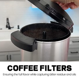 MIMORE 45 Cup Coffee Filters - 30 PCS Percolator Coffee Filters for Hamilton Beach 45 Cup Coffee Urn Filters - Unbleached & Disposable