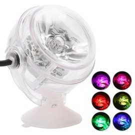 Semme LED Fish Tank Spot Light, 180 Degree Free Rotation Waterproof Mini RGB Spotlights Submersible Fish Tank Lamp for Aquarium Fountain Fish Pond Tank Water Garden