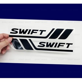 Suzuki Swift Sticker Body Fender Door Side Glass Side Skirt Emblem Waterproof Heat Resistant Hide Scratch Improve Appearance Cool (Black)