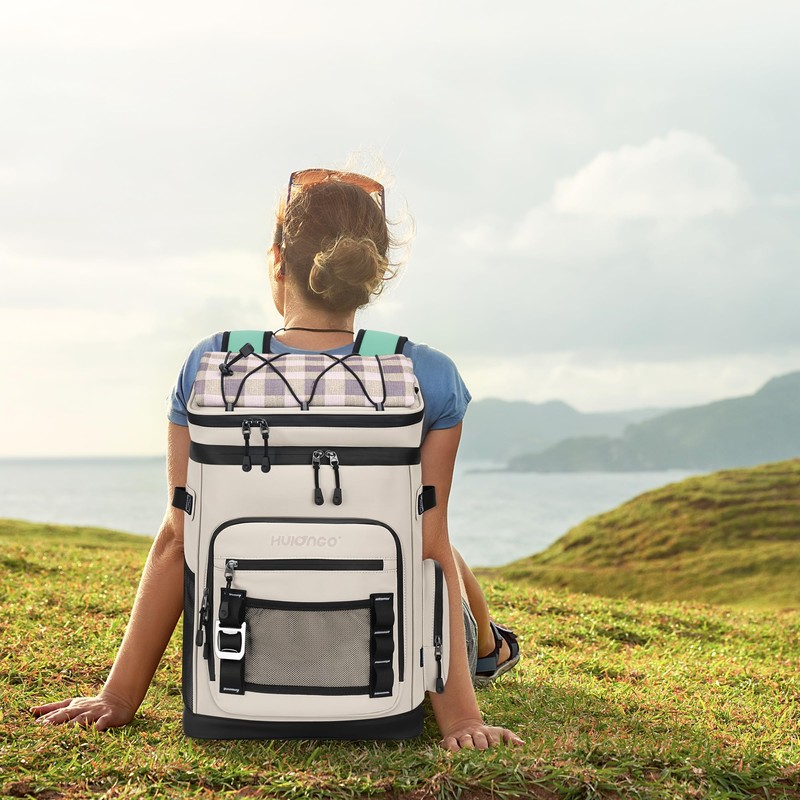 Hulongo 30L Large Cooler Backpack, Leakproof Insulated Backpack Cooler for