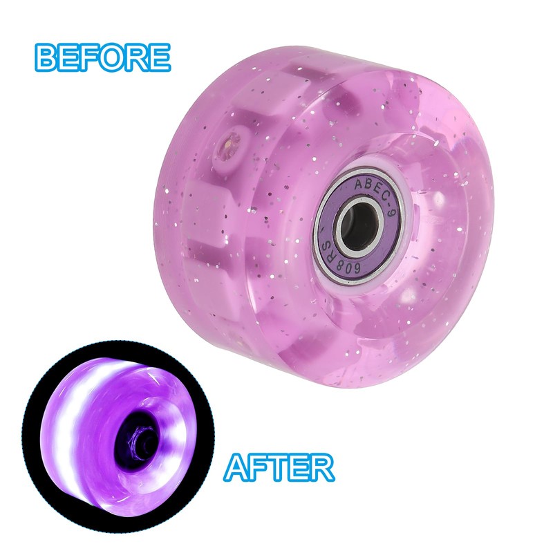 PATIKIL Roller Skate Wheels Set,8 Pack 58mm 82A Light Up