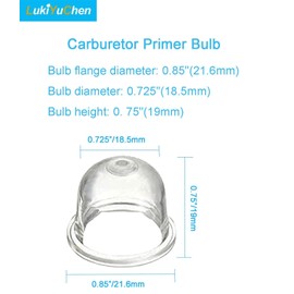0057003 0057004 Carburetor Primer Bulb for Homelite Echo Stihl Robi Zama Primer Pouland 561635001 4226 121 2700 A01195 0058001 12538108660 Trimmer Weed Eater Blower Tiller Parts Primer Bulb(4/Pack)