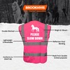 Bright Pink High Visibility Vest with White Text HORSES PLEASE