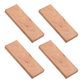 uxcell 4 Pcs Hardwood Lumber Natural Exotic Woods Blocks Hardwood Blanks Boards for Woodworking DIY Crafting Projects Wood Carving Knife Handle, 4.7" x 1.6" x 0.4", Brown