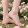 KoyeKei June Birthstone Layered Anklets for Women Purple Alexandrite Heart